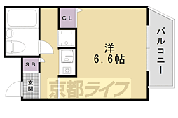 デ・リード鴨川公園 1Kの間取図画像