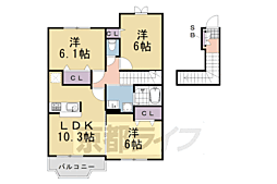 エクセランY 3LDKの間取図画像