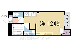 レオネクストリュミエール 1Kの間取図画像