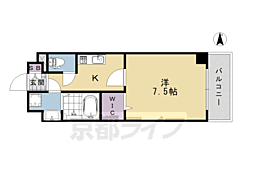 エステムコート京都東寺朱雀邸 1Kの間取図画像