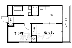 パレット御池 2DKの間取図画像