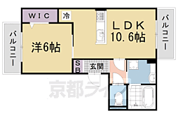グランスタ花山 1LDKの間取図画像