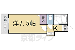 ペルシュワール 1Kの間取図画像