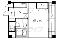 ネクストステージ烏丸御池 1Kの間取図画像