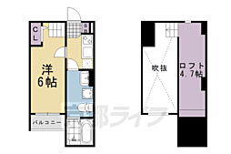 OLDTOWN 1Kの間取図画像