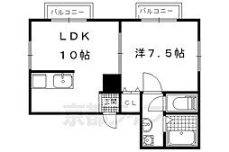 シャトレ室町 1LDKの間取図画像