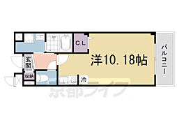 アルカンシェル 1Kの間取図画像