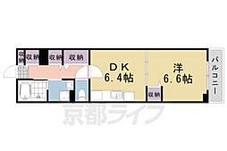 メゾン・ド・ヨシミ 1DKの間取図画像