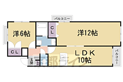 香珠マンション 2LDKの間取図画像