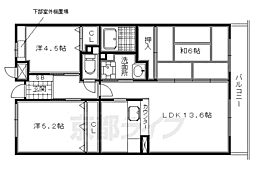 ファミール北山 3LDKの間取図画像