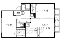 ヴェルツ音羽 2LDKの間取図画像