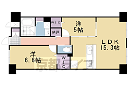 京都六三館 2LDKの間取図画像