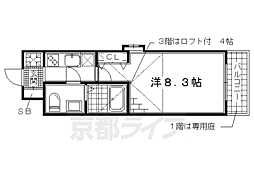ルーチェ桃山 1Kの間取図画像