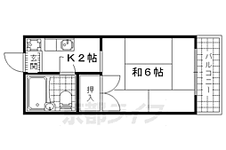 ハイツコワフュール 1Kの間取図画像