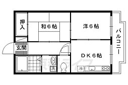 パレデュカメリア 2DKの間取図画像