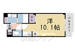 エアリーイースト 1Kの間取図画像