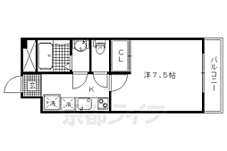 グランド・フェニックス二条城 1Kの間取図画像