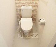 レンガ風の壁がオシャレ