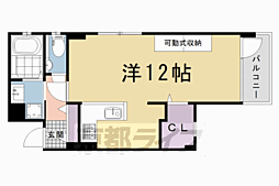 ポレール北山 1Kの間取図画像