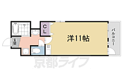 ドエル竹鼻 ワンルームの間取図画像