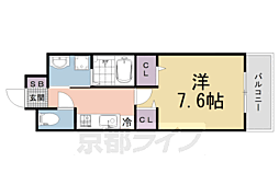 フリージア 1Kの間取図画像