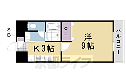 みやびコーポ山口 1Kの間取図画像