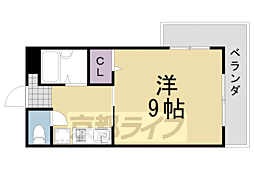 イシムラビル 1Kの間取図画像