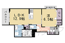 シャーメゾン環II 1LDKの間取図画像