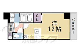 サニーサイドテラスK ワンルームの間取図画像