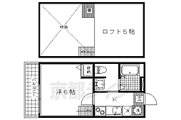 ロフティ京都西陣 1Kの間取図画像