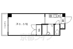 ジュイール北白川 1Kの間取図画像