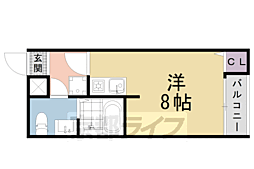 KYOTOHOUSE東寺 1Kの間取図画像