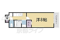 シーリアス1 1Kの間取図画像