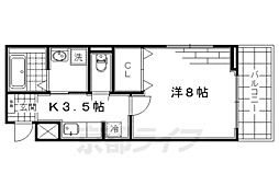ハーバルハウス 1Kの間取図画像