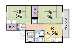 CASADE池尻A 2DKの間取図画像