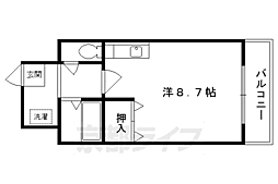 カワモトマンション 1Kの間取図画像