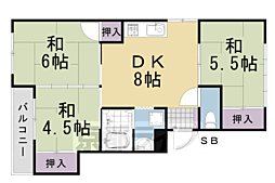 パレシオンカツラ 3LDKの間取図画像