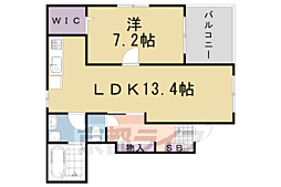 モルトベーネ 1LDKの間取図画像