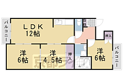 ファミィール桂 3LDKの間取図画像