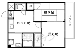 ヴィラトレゾール3 2DKの間取図画像
