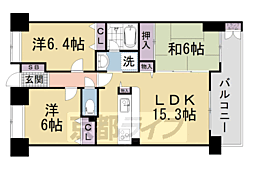 フォルム聖護院別邸 3LDKの間取図画像