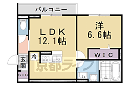 アルタ若竹ビュー 1LDKの間取図画像