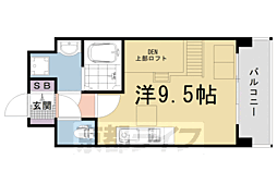 クレアドーレ京都二条 ワンルームの間取図画像