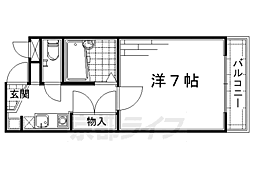 エスポワール松田 1Kの間取図画像