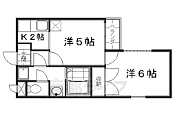 グレース菱屋1 2Kの間取図画像