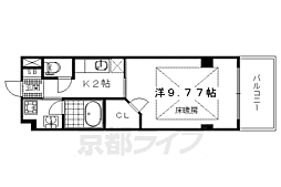 PINE館 1Kの間取図画像