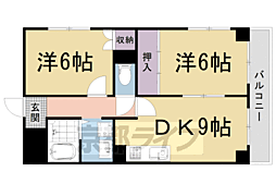 グラン・フォルム西院 2LDKの間取図画像