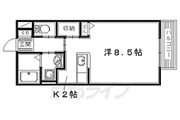 クリサンスコート ワンルームの間取図画像