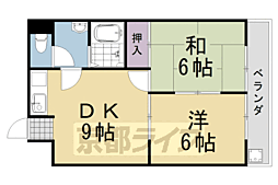 クレスト21 2DKの間取図画像