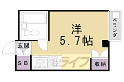 シャトー5 1Kの間取図画像